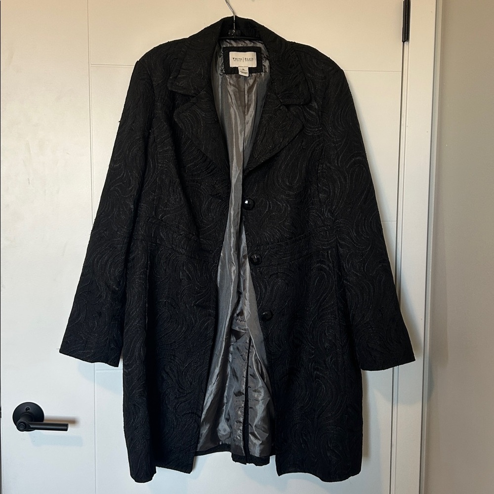 White House Black Market Textured Button-Front Coat